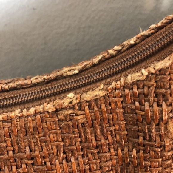 Vintage fossil woven brown leather purse - Picture 3 of 11